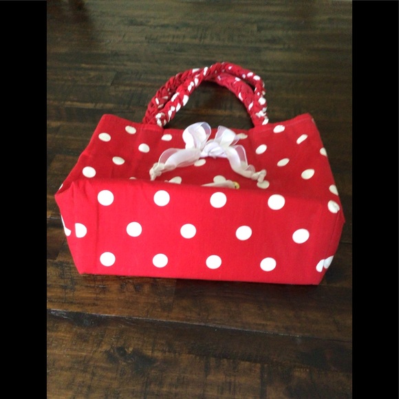 Winx Fabric Purse - Red with White polka dots - Picture 2 of 6